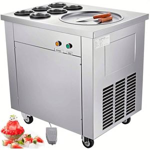 Approval Round Pan Table Top Counter Topping Rolled up Fry Fried Ice Cream <b>Machine</b> - Product Image 1