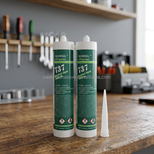 ZT 101 DOWSIL 737 RTV Silicone Sealant 300ml Clear Fast Cure <b>Construction</b> <b>Adhesive</b> Waterproofing Sealant - Product Image 4