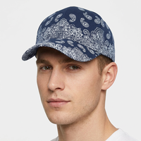 Gorra de Béisbol Unisex de 6 Paneles, Estilo Hip Hop, con Estampado Paisley Vintage, Multicolor, Deportiva, Transpirable, Impermeable, 100% Poliéster, para Viajes