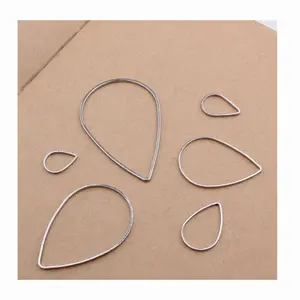 diy jewelry findings earrings making material geometric drop bezels for beading pendant gold silver copper brass accessories