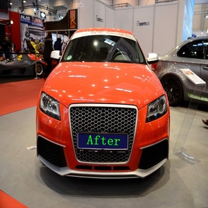Marco cromado de rejilla negra para Audi <span class=keywords><strong>A3</strong></span>, actualización <span class=keywords><strong>A3</strong></span> a 8p Rs3, anillos cromados, años 2008 a 2012 - Product Image 5