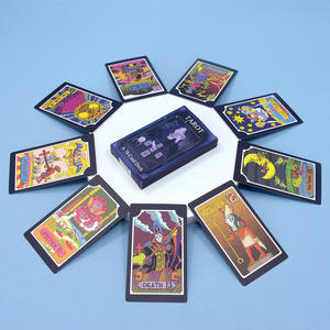 JG Hot Style Fabrikası Plastik Baskılı <span class=keywords><strong>Tarot</strong></span> Kartları Logolu Oyun Kartları Parlak Vernikli Kenarlar ve Özelleştirilmiş Kılavuz Kitapçığı - Product Image 4