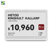 Label Rak Elektronik 7.5 Inci 4-Warna BWRY BLE 5.0 800x480 E-Paper Label Harga Digital dengan Klip Magnetik untuk Toko Furnitur