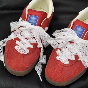 Cordones de encaje de seda blancos de 3 cm de ancho plano para zapatillas con punta en T, zapatos casuales, estilo Ballet <span class=keywords><strong>Samba</strong></span>, zapatos de entrenamiento alemanes, DIY - Product Image 1