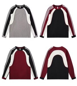 Camiseta de Manga Larga con Tejido Waffle Personalizada OEM, Jersey de Baloncesto Vintage de Malla a la Moda - Product Image 1