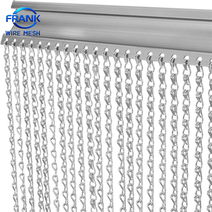 Fournisseur <span class=keywords><strong>de</strong></span> rideaux <span class=keywords><strong>de</strong></span> <span class=keywords><strong>porte</strong></span> en maille métallique décorative en aluminium <span class=keywords><strong>de</strong></span> 2 mm, maille à maillons, pour moustiquaire - Product Image 1