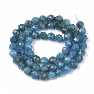 Perles en <span class=keywords><strong>Apatite</strong></span> Bleue Facettées de 6 mm, Fil de Perles en Pierre Naturelle pour la Fabrication de Bijoux, Accessoires DIY pour Bracelets et Colliers - Product Image 1