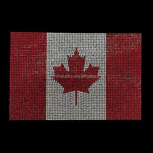 Bling Custom Canada Flag Rhinestone <strong>Transfer</strong> Stickers for Clothes Hotfix Country Flags USA <strong>UK</strong> Germany <strong>Iron</strong> <strong>on</strong> Stickers - Product Image 1