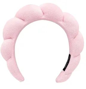 Hot Selling Acessórios de Cabelo Esponja Headband Puffy Spa Terry Toalha Tecido De Pano Headbands SPA Hairband Para Maquiagem