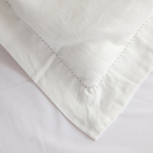 Vente en gros de housse de couette en coton biologique 100% percale, aspect lin, texturée, respirante, douce, ensemble de literie avec fermeture à boutons - Product Image 4