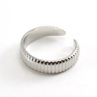 Bague ajustable en acier inoxydable pour femmes, tendance géométrique rétro, plaquée or 18 carats, pour un usage quotidien, vente chaude
