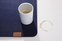 Acheter en vrac pas cher nouvelle table à manger de bureau de luxe bleu marine de haute qualité sous-verres lavables sets de table en feutre napperons en tissu