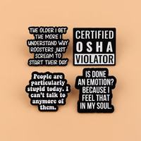 Broches en métal en gros, épingles à revers, cadeaux souvenirs, épingles créatives à lettres anglaises, accessoires de mode avec slogan