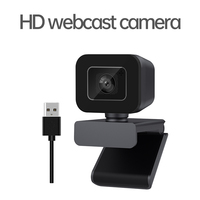 Webcam USB HD 1080P 30FPS dengan Mikrofon Kamera Web Clip-on untuk PC Laptop Konferensi Video Streaming Langsung Kelas Online