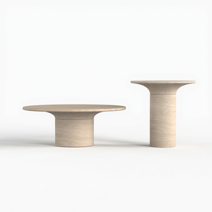 Table basse extérieure hexagonale luxueuse meubles de jardin en marbre de pierre résistants aux intempéries - Product Image 1
