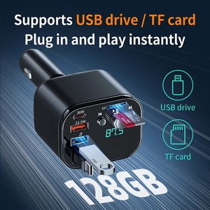 Adaptateur universel 4-en-1 avec câble Type-C rétractable Lecteur de musique pour camions, SUV, petites voitures - Product Image 3