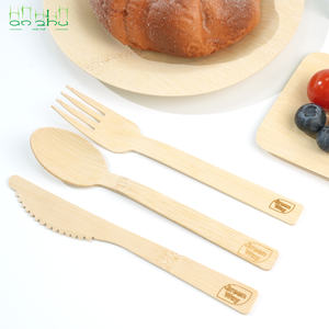 Cubiertos ecológicos desechables de bambú biodegradable, juego de cucharas, tenedores y cuchillos, cubiertos con logotipo personalizado - Product Image 6