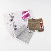 Livre de fiches autocollantes personnalisées pour emballage cosmétique : sérum, crème visage, lotion, flacon, dépliant plié