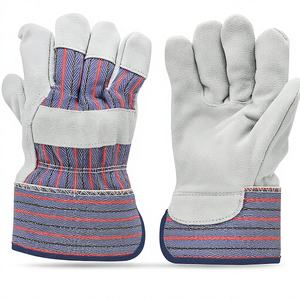 Guantes de Trabajo de Cuero Unisex para Adultos, Grado Regular, Gris, Paquete de 5, Talla Grande, 0.5 Pulgadas de Grosor - Product Image 1