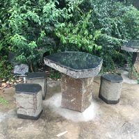 Décoration de jardin, tables et chaises en pierre de granit, ensembles de meubles de jardin en pierre de style japonais