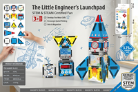 ELI TOYS Juego de Construcción de Cohetes con Bloques Magnéticos, 34 Piezas, 3.75CM, Tamaño Grande, Caja de Plástico Ligera y Portátil, STEM, Construcción Espacial