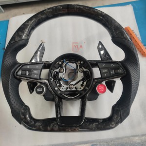 Accesorios Personalizados para Automóviles, Volante Negro Brillante para <span class=keywords><strong>Audi</strong></span> A6 A7 A8 S6 S7 S8 C8 2018 2019 2020 2021 2022 <span class=keywords><strong>2023</strong></span> - Product Image 1