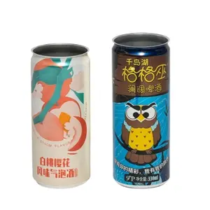 Canned-Packaging 355ml 473ml Standard Sleek No Printed Aluminum Metal Cans for Soft Drink Pop Wines