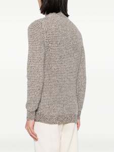 Pull tricoté personnalisé pour hommes en mélange de laine d'hiver Pull à col semi-haut Pull épais à 1/4 boutons Pull pour hommes - Product Image 3