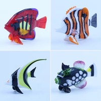 Neue Große Handgefertigte Murano Aquarium Kristallglas Tierfiguren, Miniatur Geblasene Glas Meerestier Fisch Dekorationen