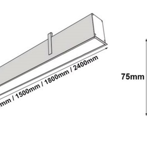 Luz Lineal LED Empotrada de Aluminio de 40W, Regulable e Impermeable IP65 - Product Image 5