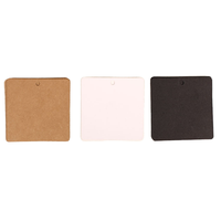 Étiquette volante en papier Kraft recyclable de haute qualité conception personnalisée code à barres pour Jeans vêtements vêtement joint cordon poinçon étiquette blanc noir