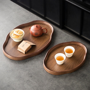 Sinh thái teacup gỗ Retro tre khay bánh kẹo Kung Fu trà đồ trang sức khay trang trí món tráng miệng lưu trữ món ăn trang trí nội thất đặt ra Prop - Product Image 1