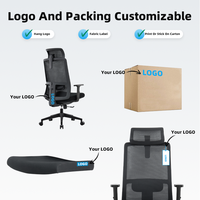 Vente directe d'usine chaise de travail en maille à dossier haut chaise pivotante ergonomique chaise de bureau en maille tournante d'ordinateur pour salle de réunion