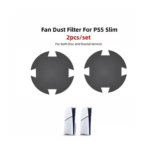 2PCS Fan Dust Filter For PS5 Slim Cooling Fan Dust Cover Protector for Playstation 5 Slim Breathable Ventilation Fan Console