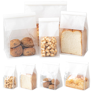 Greaseproof Disposable Customized Logo Size Food Grade Packaging Paper Sandwich <b>Bread</b> Dessrt Baking <b>Bag</b> Without Handle Kraft - Product Image 1