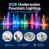 Lampes LED submersibles pour fontaine de piscine, extérieures, en acier inoxydable, étanches IP68, RGB à changement de couleur, DMX 12V, blanc chaud