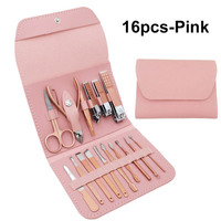 Kit de pédicure et de manucure pour homme en acier inoxydable noir avec ensemble de coupe-ongles