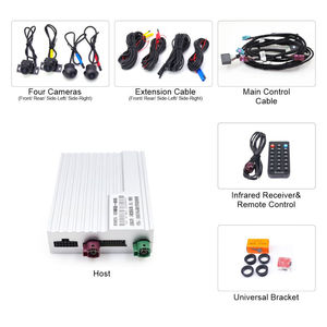 Système de caméra de voiture Hongrui LVDS 360 degrés X1 X3 X5 X7 3D AVM vue environnante enregistrement à <span class=keywords><strong>4</strong></span> voies tout en un décodeur Panorama - Product Image 2