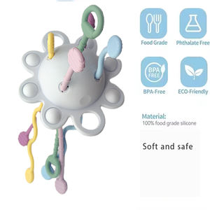 OEM y ODM Unisex DIY <span class=keywords><strong>Pull</strong></span> <span class=keywords><strong>String</strong></span> <span class=keywords><strong>Toy</strong></span> Silicona Sensorial Educativo Niño Juguete Bebé Mordedor - Product Image 3