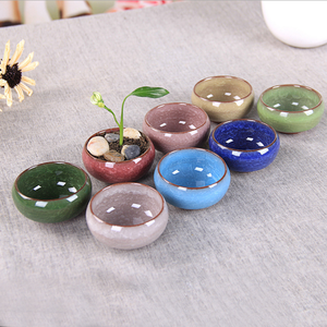 Minimacetas para plantas suculentas AAA273, cerámicas esmaltadas con grietas de hielo, maceta para jardín, hogar, decoración <span class=keywords><strong>Zakka</strong></span> artesanal, maceta de flores - Product Image 5