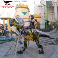 Dinosaur Park Attraction Ride Animatronic Dinosaur Riding