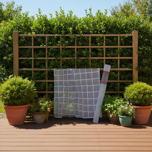 Grillage plastique ESTEPONA de haute qualité 1x5m-20x20mm-260gr/m2 Blanc pour clôture, treillis et portails extérieurs 49320 - Product Image 3