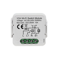 Tuya wifi intelligent ménage bricolage mur 1 gang 2 gang 3/4 gang 2 voies module d'interrupteur de lumière fonctionne avec alexa google home et IFTTT