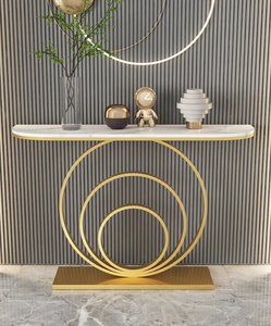 La table de porche est moderne et simple, et la maison est légère et luxueuse, et la table de porche en fer forgé contre le mur - Product Image 1