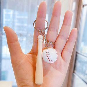 Mini Baseball Wooden Bat Keychain for Sports Theme Party Team Souvenir Sports <b>Key</b> <b>Chain</b> <b>Key</b> Ring Gift - Product Image 3