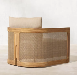 Venta directa de fábrica BOHO Mix-material Moderno Eco Agua UV Resist Madera de teca Muebles de exterior Sofá Conjunto Jardín Villa Hotel Resort - Product Image 2