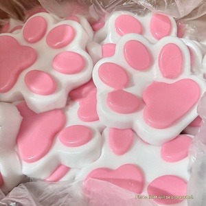 Ensemble de bombes de bain en forme de patte de chat, bombes de bain effervescentes naturelles et biologiques aux huiles essentielles, hydratantes, aromathérapie, cadeau de spa pour enfants et femmes - Product Image 3