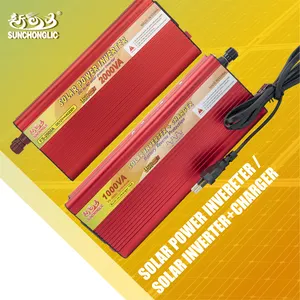 Sunchonglic 12v 220v dc交流2000w 2000va 5V USB改进型正弦波太阳能离网逆变器功率逆变器