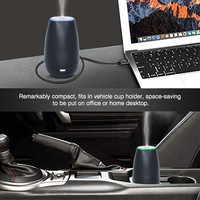 Mini humidificateur d'air USB portable OEM, lampe LED, diffuseur d'aromathérapie, humidificateur ultrasonique 60 ml, humidificateur intelligent pour voiture et maison