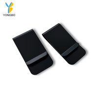 Mode Acier Inoxydable Métal Pince À Billets Couleur Noire Simple Dollar Cash Clamp Holder Wallet